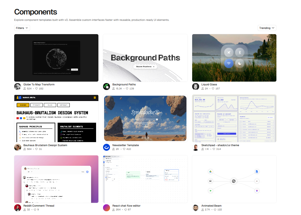 Detailed view of v0 code generation features and editing capabilities