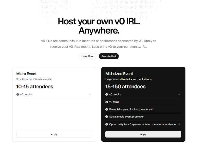 Overview of v0 pricing plans and code export options